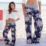 Pantalones Florales Holgados de Mujer, - Tejido Ligero