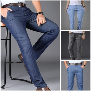 Men's micro-elastic breathable ultra-light jeans