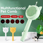 Retractable cat teaser pet comb