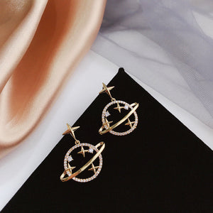 Saturn Gold Earrings