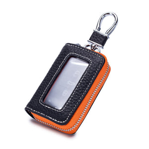 Two-Sides Mini Leather Car Key Case