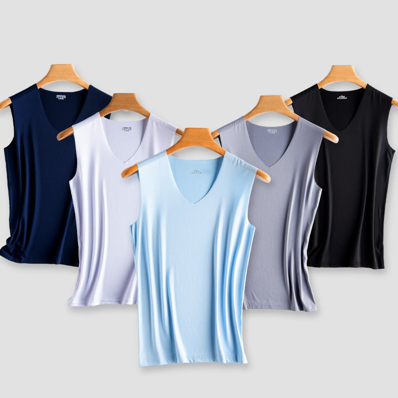 Ice Silk Seamless Vest for Men