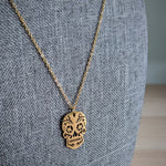 Vintage Skeleton Pendant Necklace