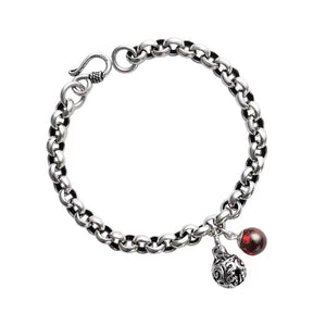 Bell Bracelet and Red Garnet