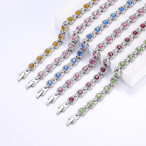 Titanium steel rhinestone bracelet