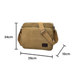 Men's one-shoulder retro canvas bag