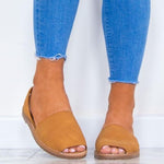 Slip on Peep toe Sandalias Planas de Colores