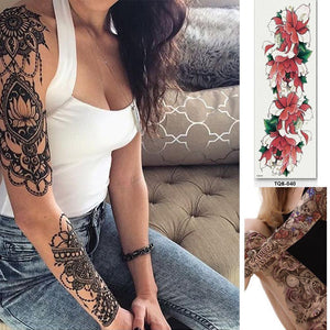 Full Arm sleeve Tattoo Waterproof temporary tattoo Sticker