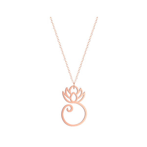 Women Lotus shiny Necklace