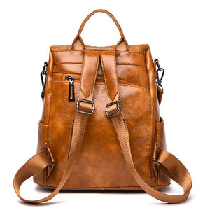 Women Fashion Soft Leather Backpack