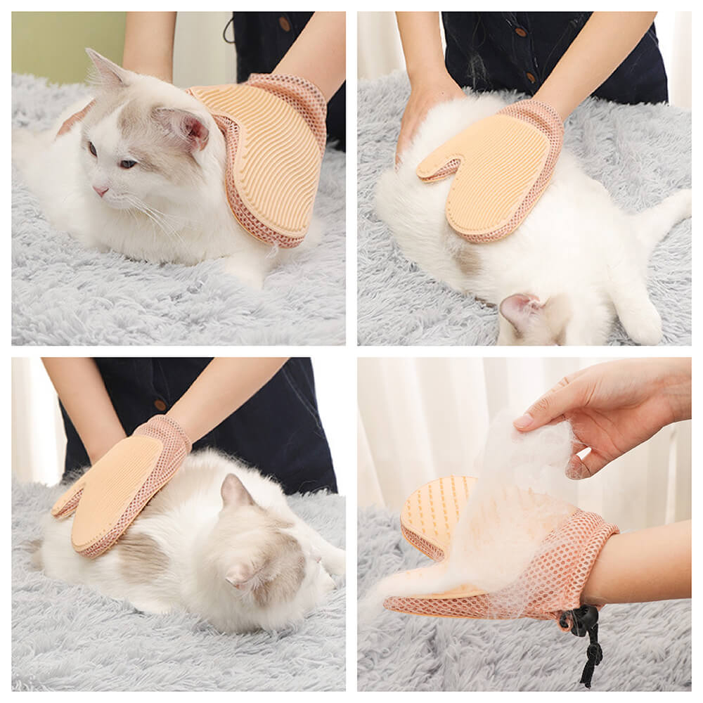 Gant de toilettage pour animaux de compagnie - Brosse flottante double face en silicone pour animaux de compagnie