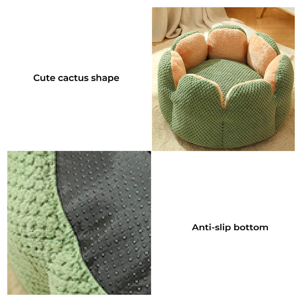 <tc>Cama cómoda para mascotas con forma de cactus</tc>