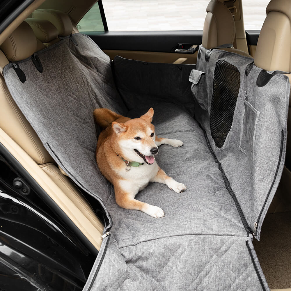 Cubierta de asiento de coche para perros resistente a los arañazos, impermeable, de tela catiónica, Oxford