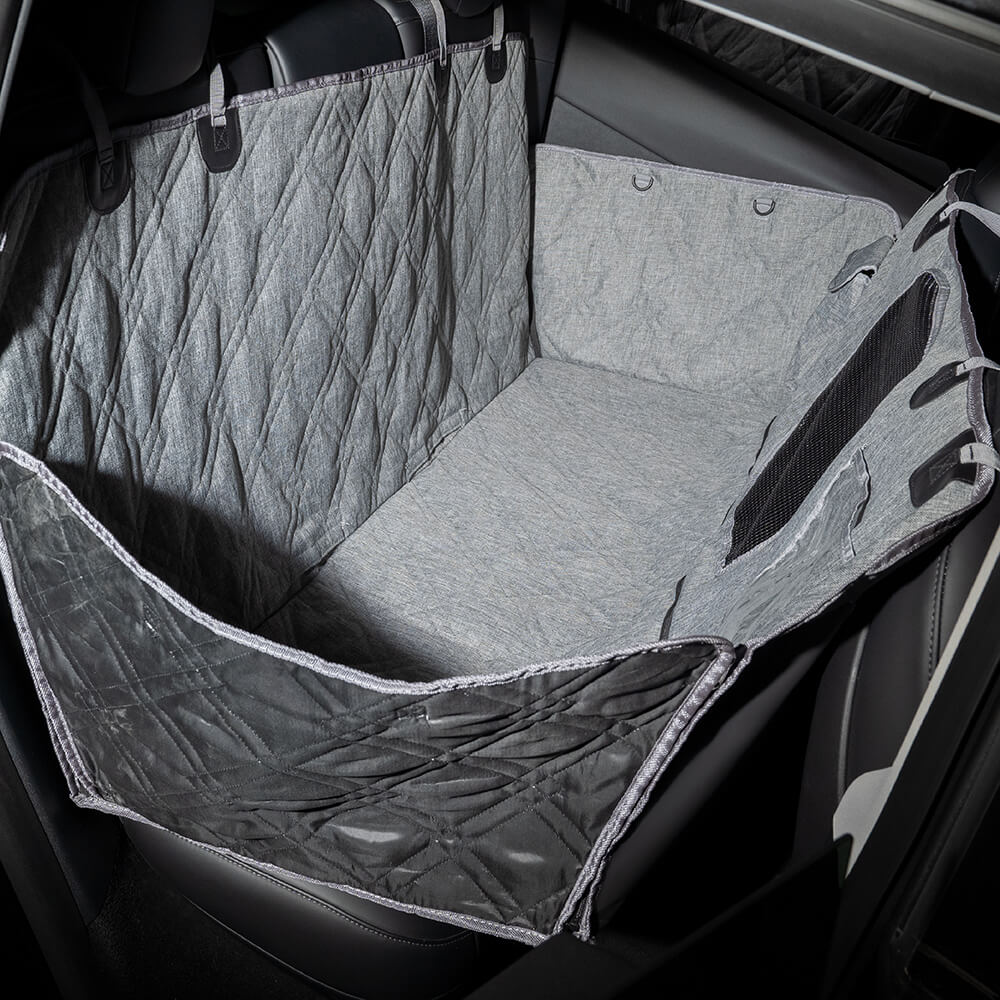 Cubierta de asiento de coche para perros resistente a los arañazos, impermeable, de tela catiónica, Oxford