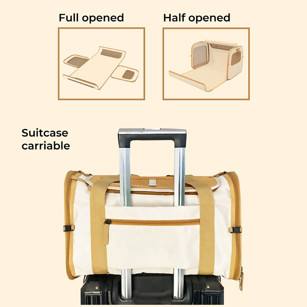 حقيبة محمولة قابلة للطي وقابلة للتنفس لحمل الحيوانات الأليفة