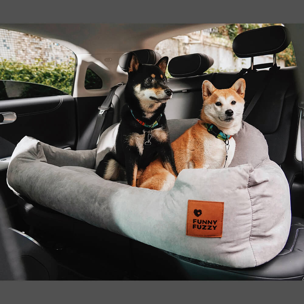 <tc>Asiento de coche para perros, asiento trasero protector para viaje - mediano y grande</tc>