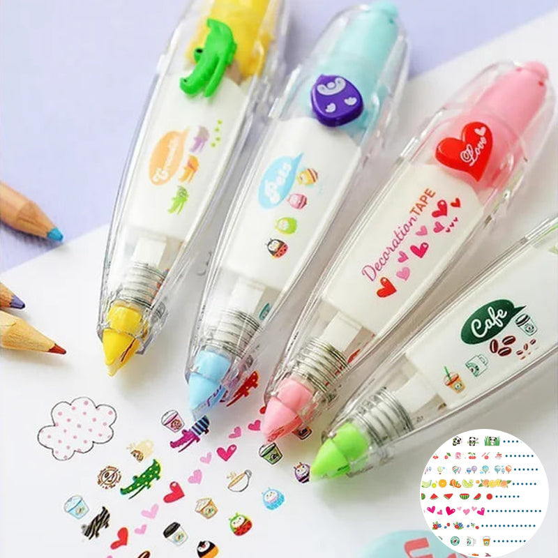 DIY Cute Animals Press Type Decorative Pen