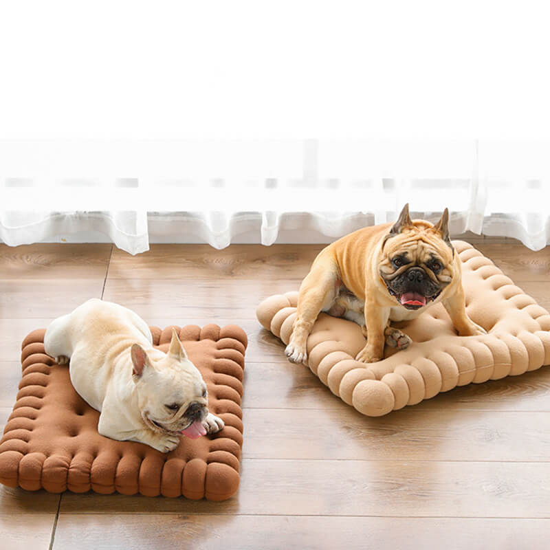 Lit pour chien matelassé biscuit