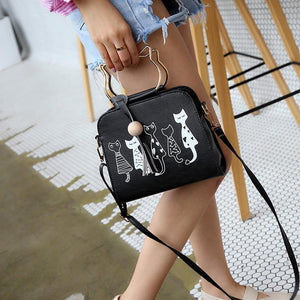 Crossbody Cat Pattern Handbag