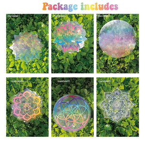 🌈PVC animal colorful anti-collision glass sticker, 6 pcs🪐