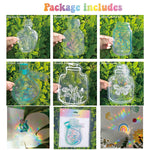 🌈PVC animal colorful anti-collision glass sticker, 6 pcs🪐